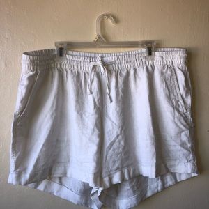 White Linen Shorts